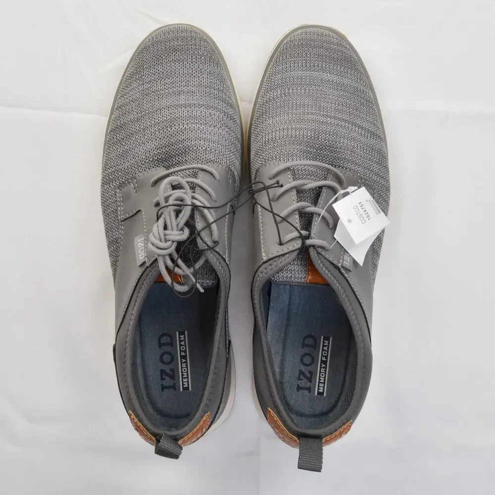 Izod Drift Casual Memory Foam Cushioned Men's Shoes Gray Size 12 M US